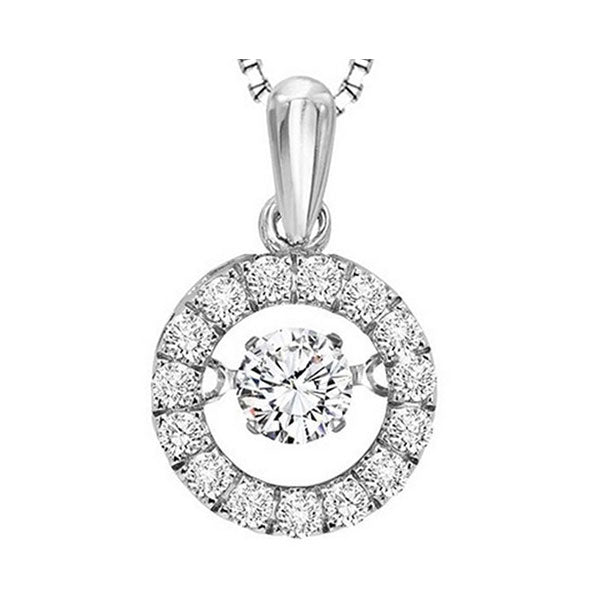 14Kt White Gold Diamond 1/5Ctw Pendant