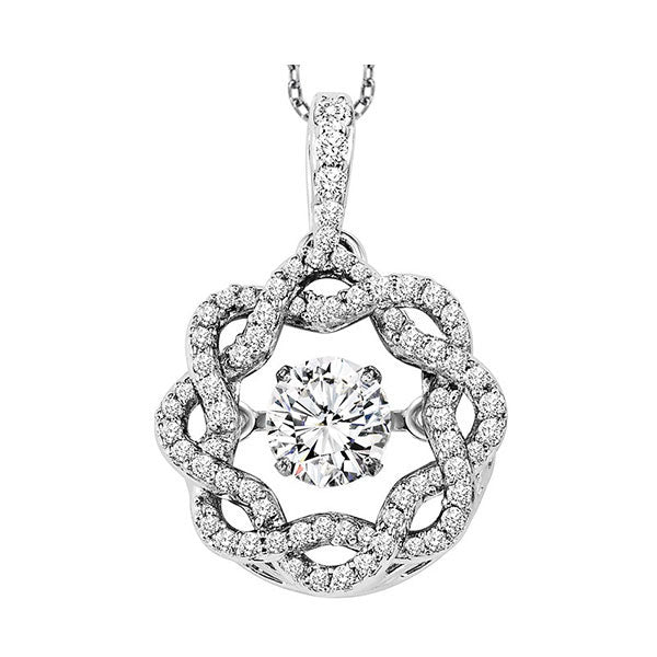 14Kt White Gold Diamond 1/2Ctw Pendant