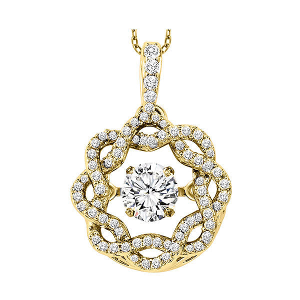 14Kt Yellow Gold Diamond 1/2Ctw Pendant