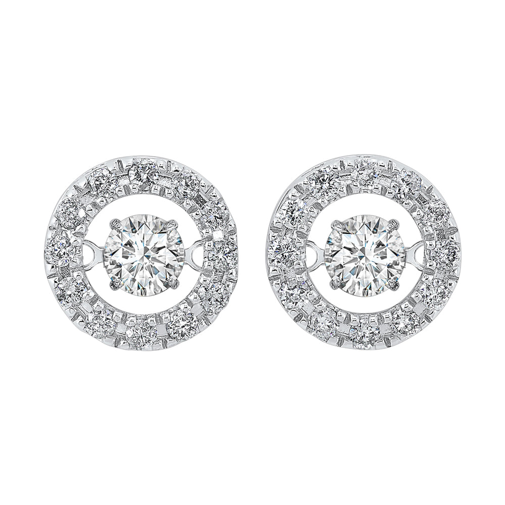 14Kt White Gold Diamond 3/4Ctw Earring