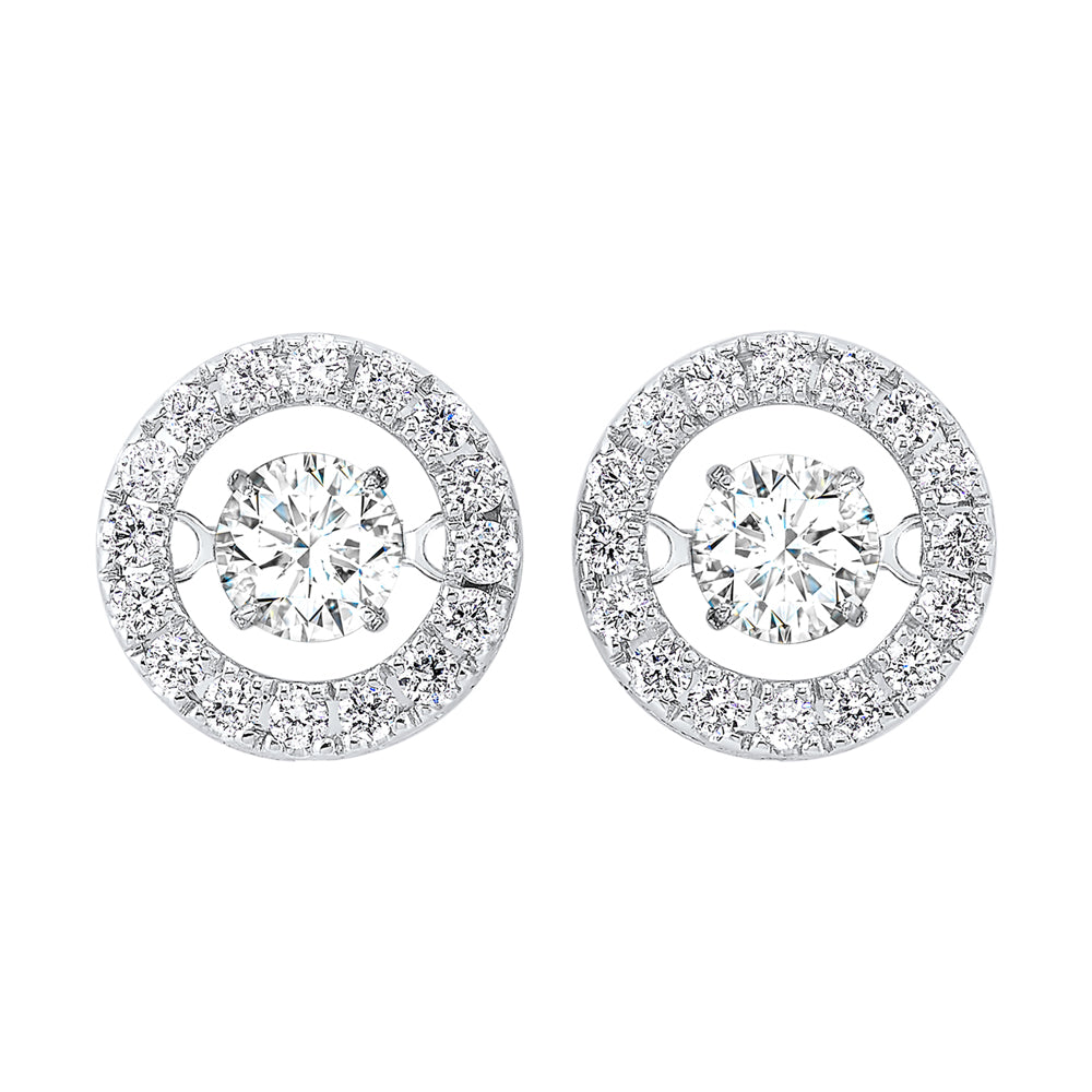14Kt White Gold Diamond 1Ctw Earring