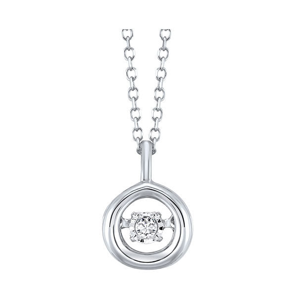 10Kt White Gold Diamond 1/50Ctw Pendant