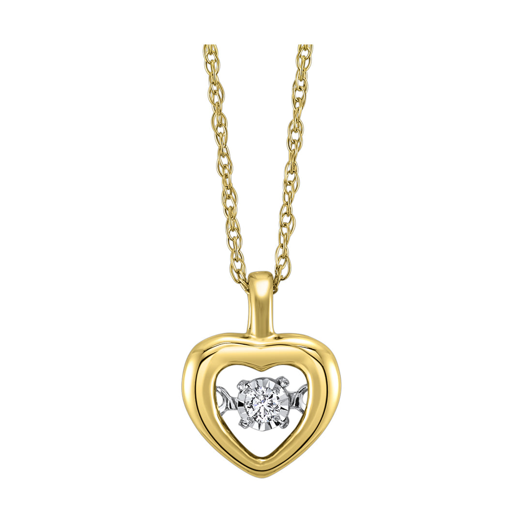 10Kt Yellow Gold Diamond 1/50Ctw Pendant