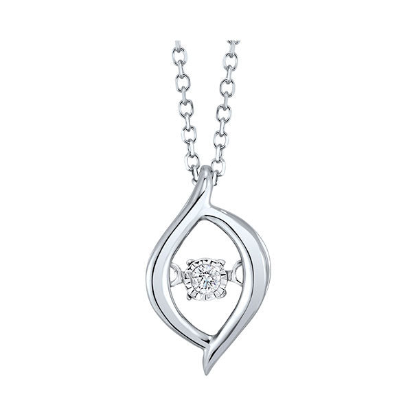 10Kt White Gold Diamond 1/50Ctw Pendant