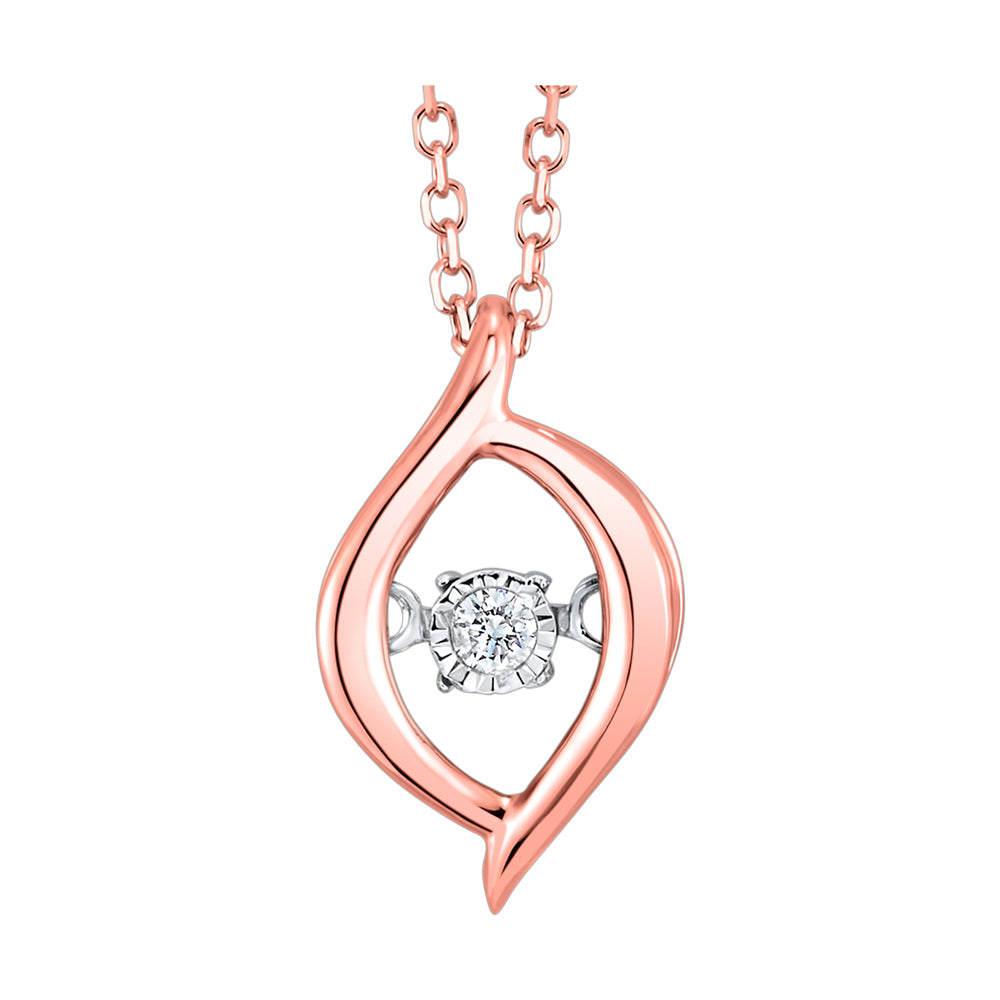 10Kt Rose Gold Diamond 1/50Ctw Pendant
