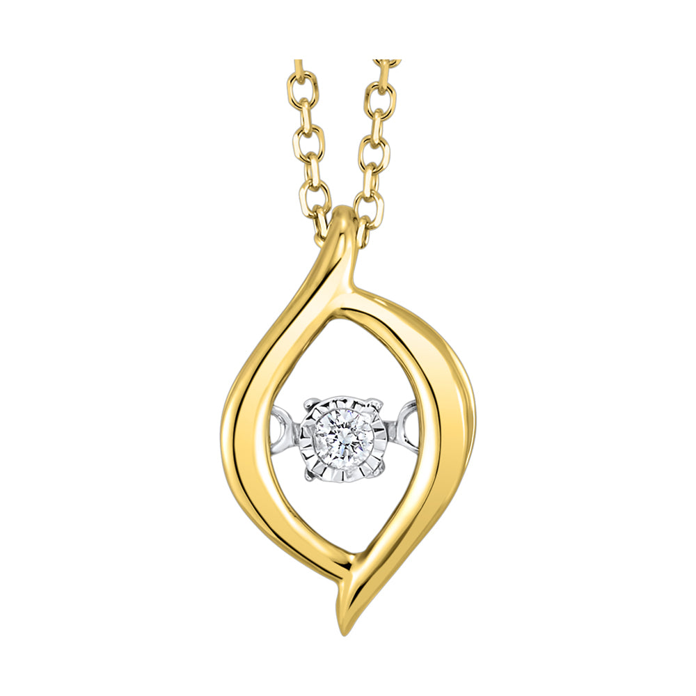 10Kt Yellow Gold Diamond 1/50Ctw Pendant