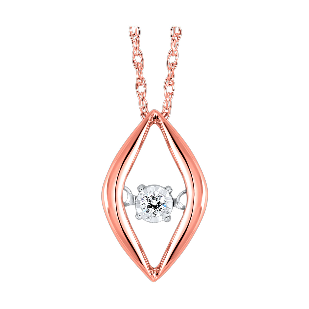 10Kt Rose Gold Diamond 1/50Ctw Pendant