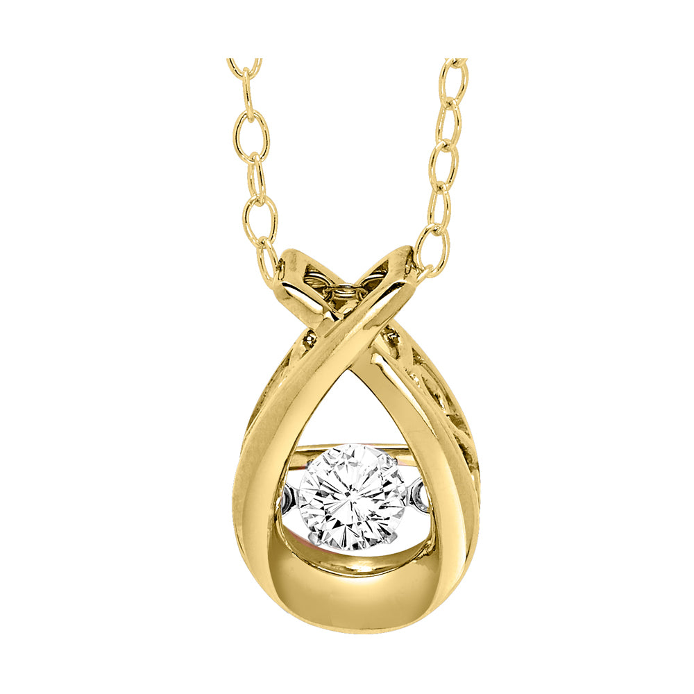 14Kt Yellow Gold Diamond 1/4Ctw Pendant