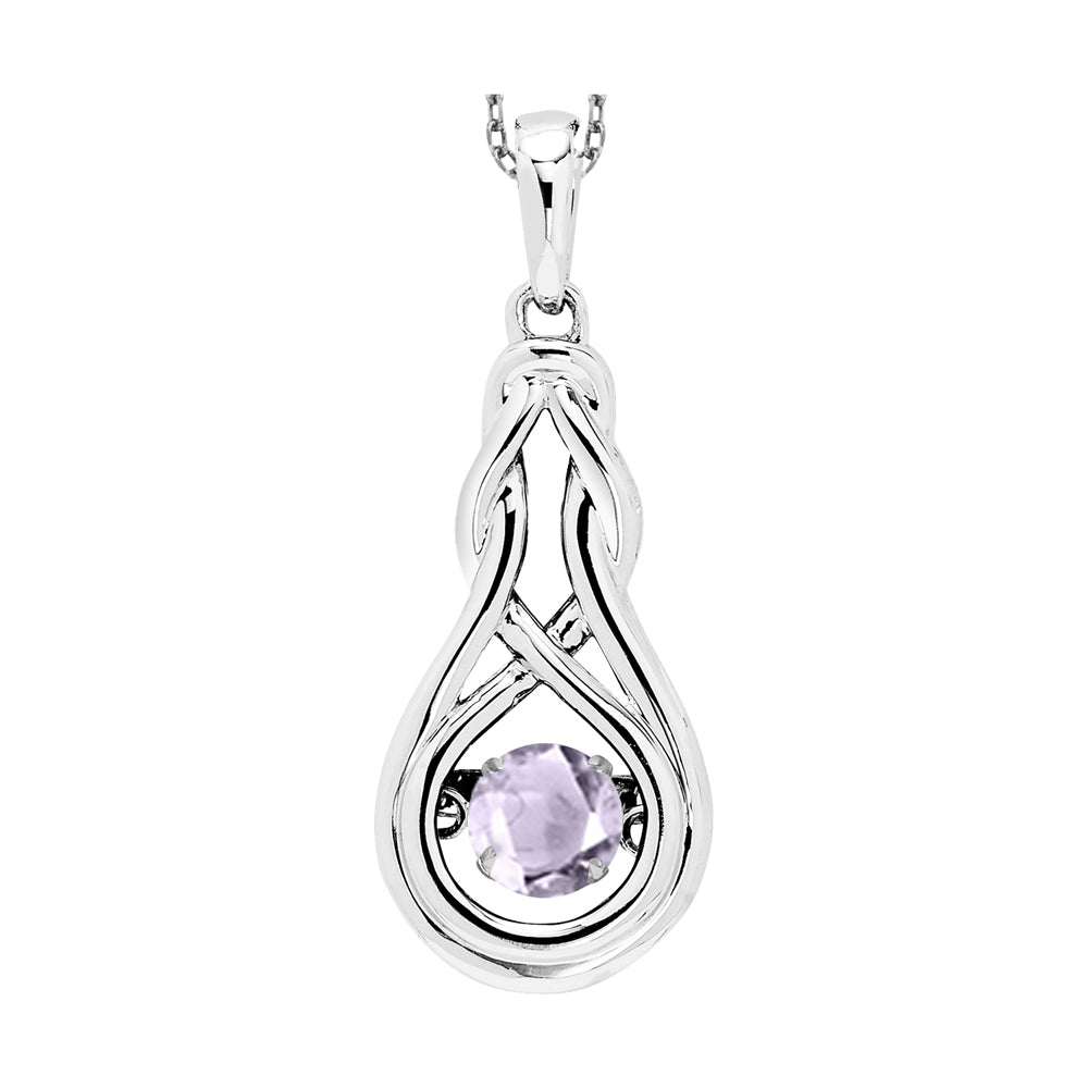 Silver Syn Alexandrite 1/4Ctw Pendant
