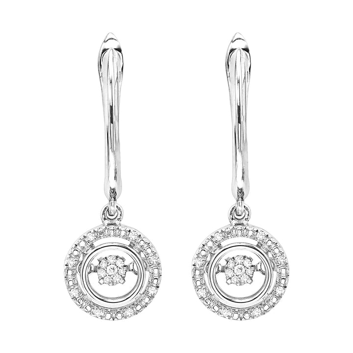 Silver Diamond 1/10Ctw Earring