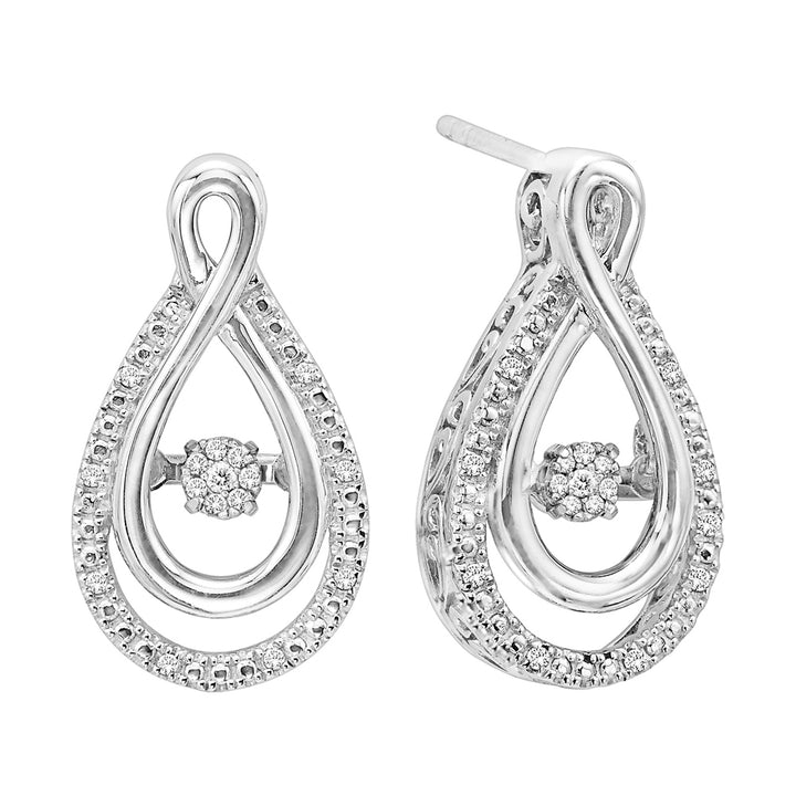 14Kt White Gold Diamond 1/10Ctw Earring