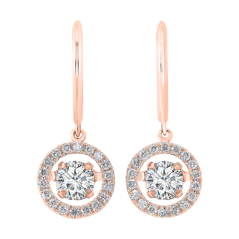 14Kt Rose Gold Diamond 2Ctw Earring