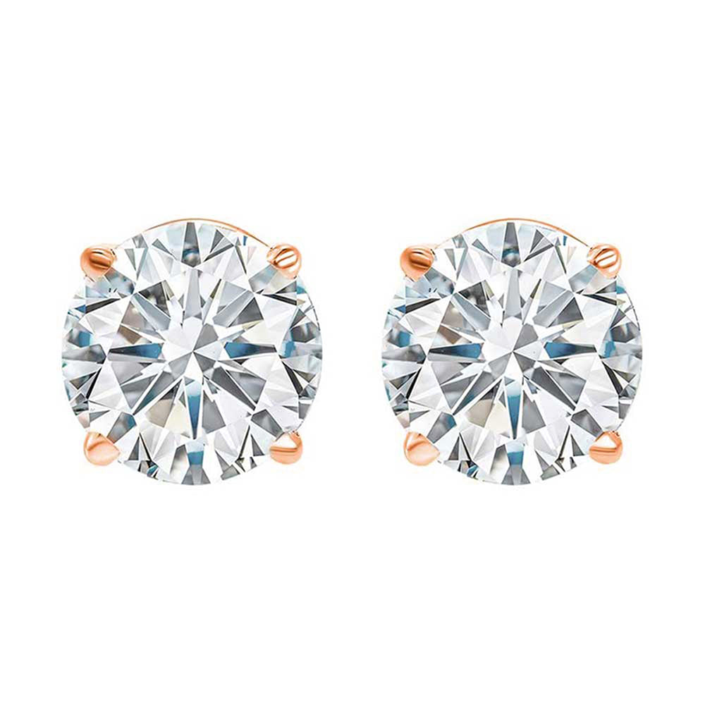 14Kt Rose Gold Diamond 1/7Ctw Earring