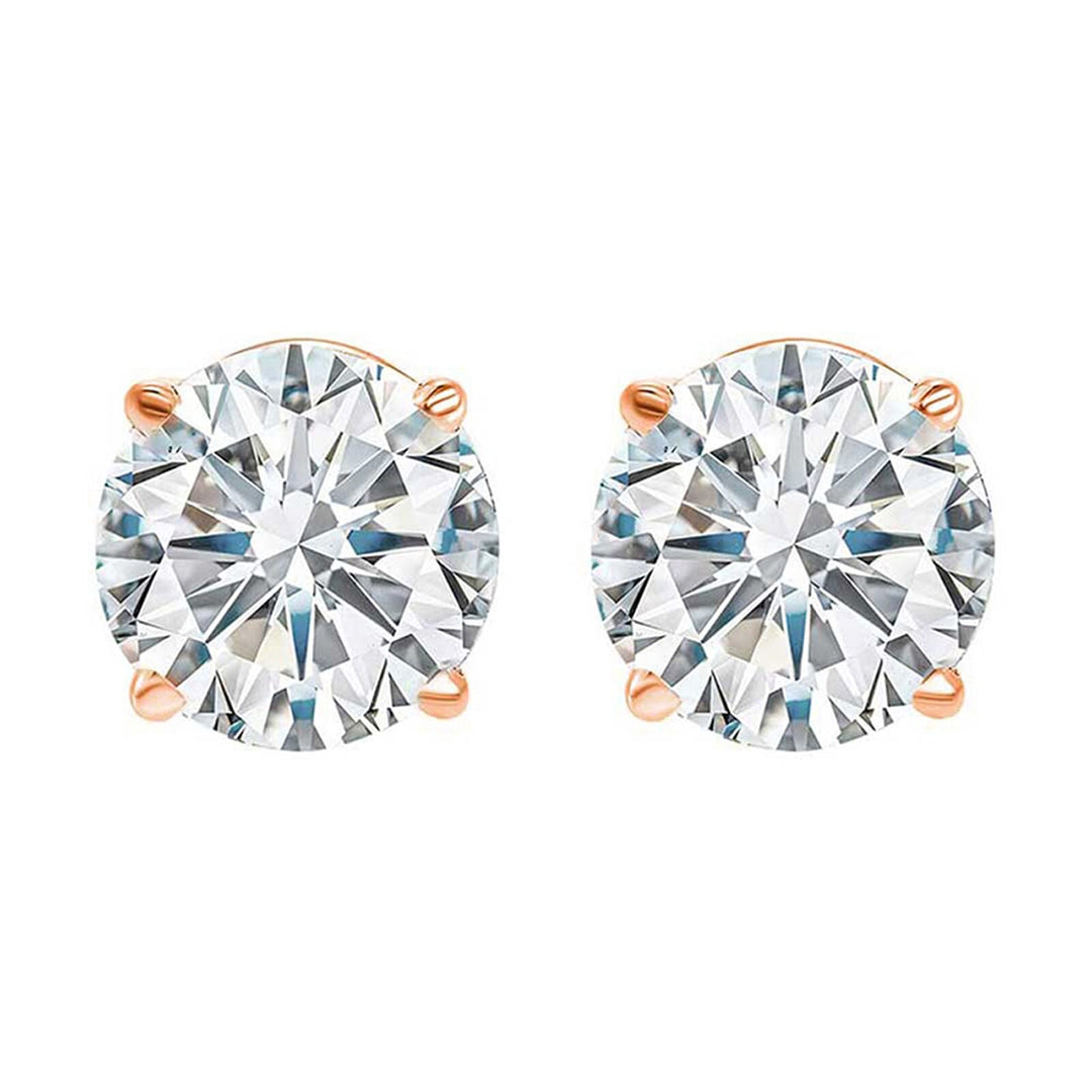 14Kt Rose Gold Diamond 1 1/2Ctw Earring