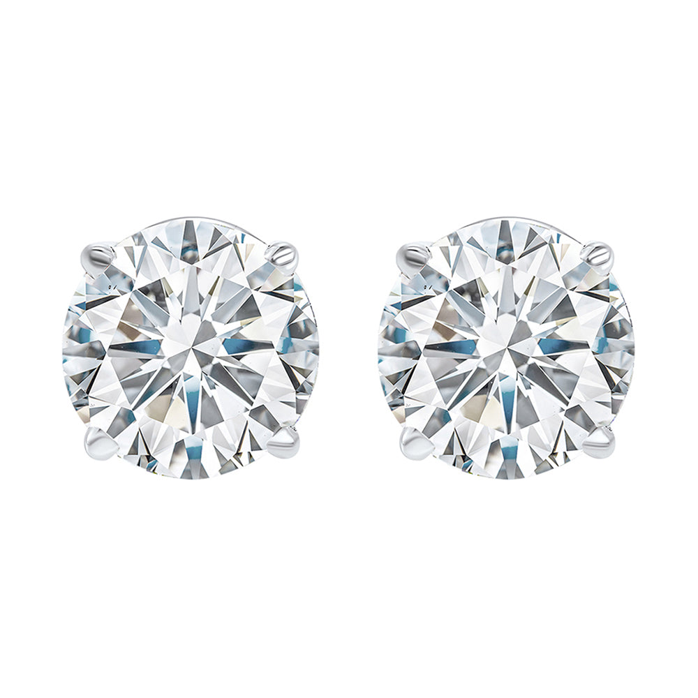 14Kt White Gold Diamond 3Ctw Earring