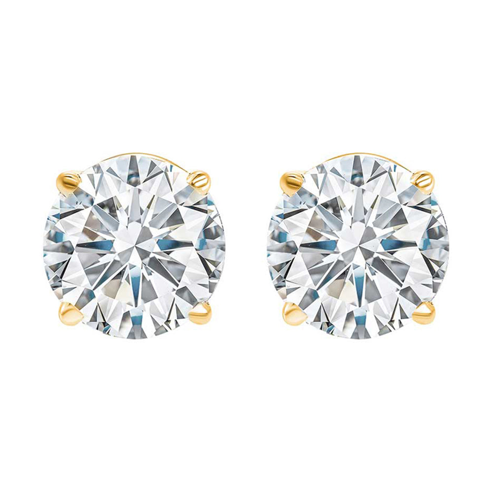 14Kt Yellow Gold Diamond 1/20Ctw Earring