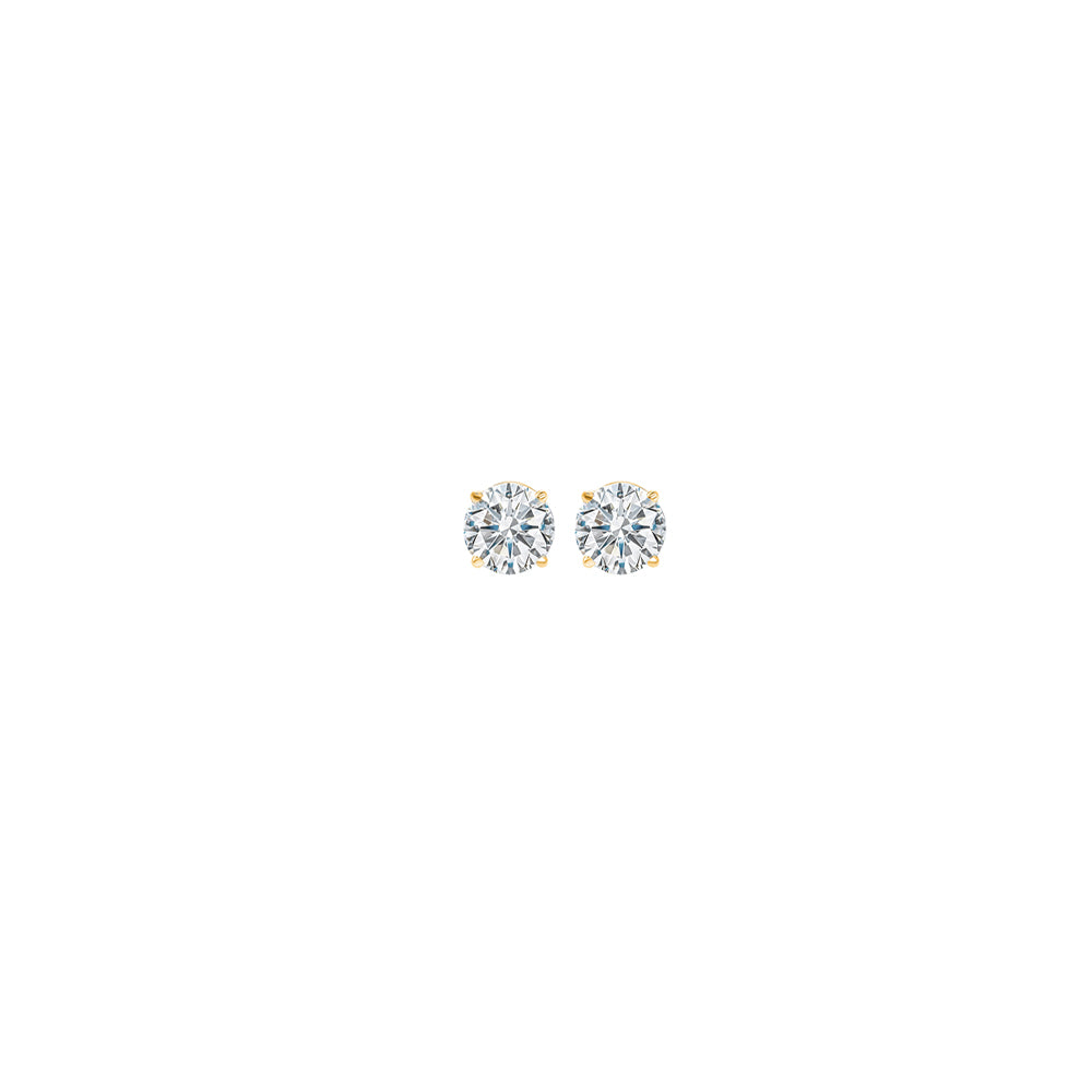 14Kt Yellow Gold Diamond 1/20Ctw Earring