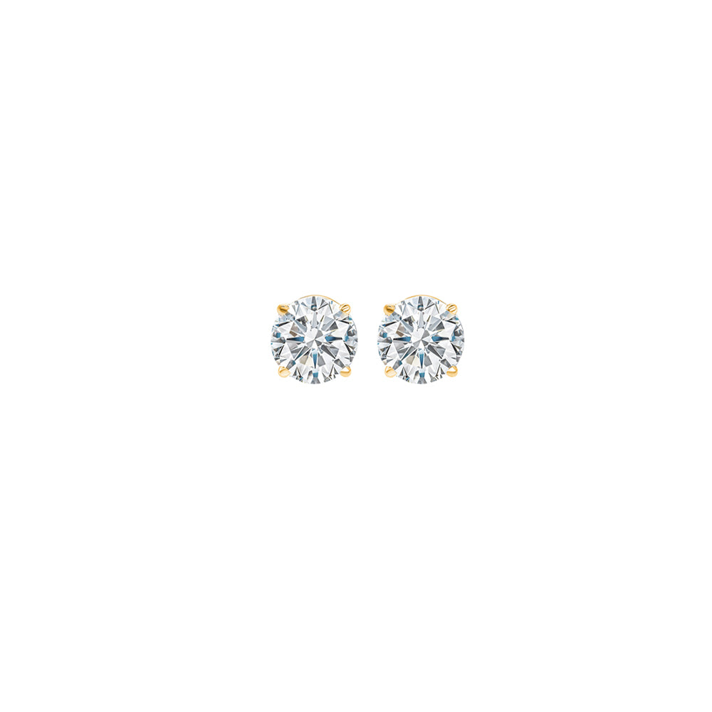 14Kt Yellow Gold Diamond 1/7Ctw Earring