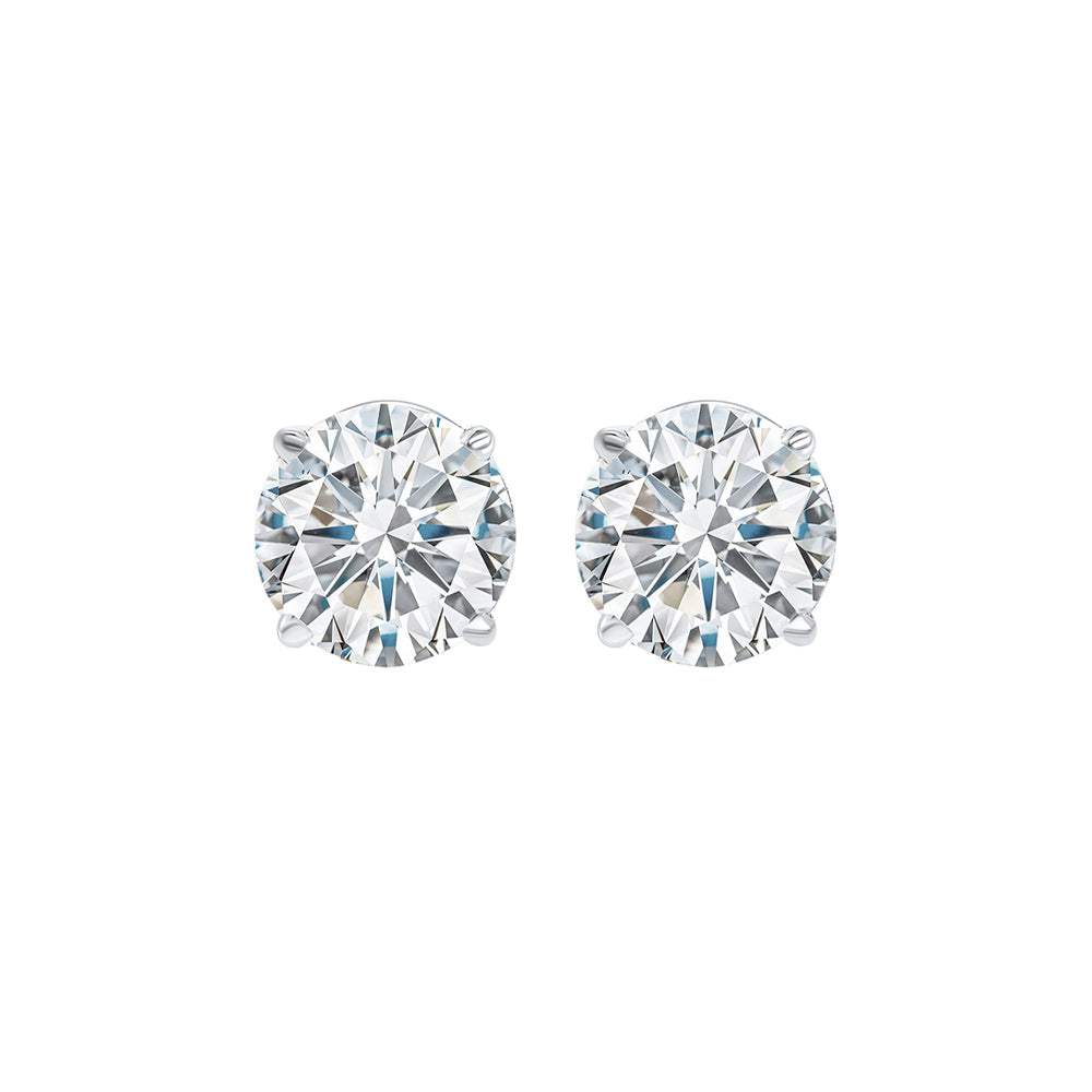 14Kt White Gold Diamond 3/4Ctw Earring