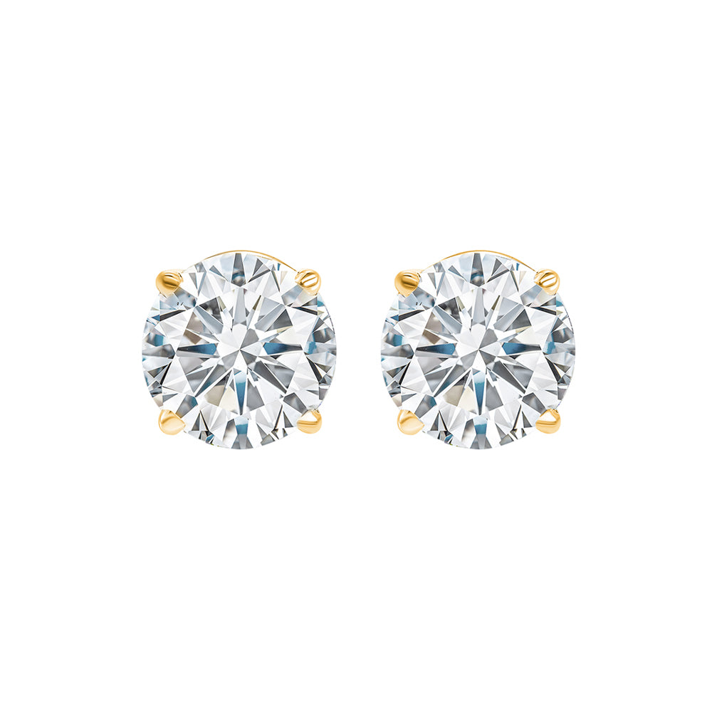 14Kt Yellow Gold Diamond 1Ctw Earring