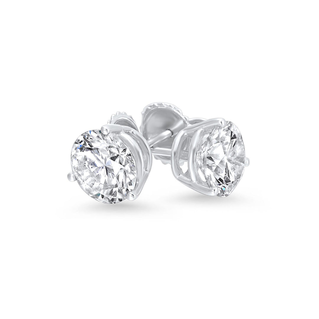 14Kt White Gold Diamond 1 1/4Ctw Earring