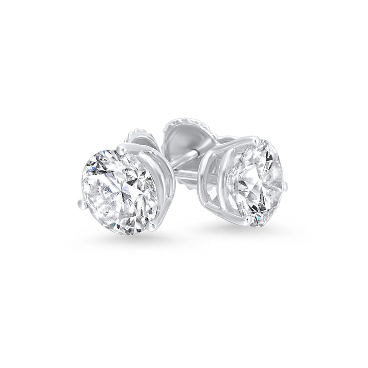 14Kt White Gold Diamond 1 1/4Ctw Earring