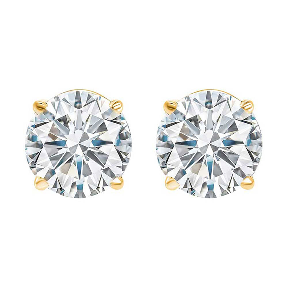 14Kt Yellow Gold Diamond 1/10Ctw Earring