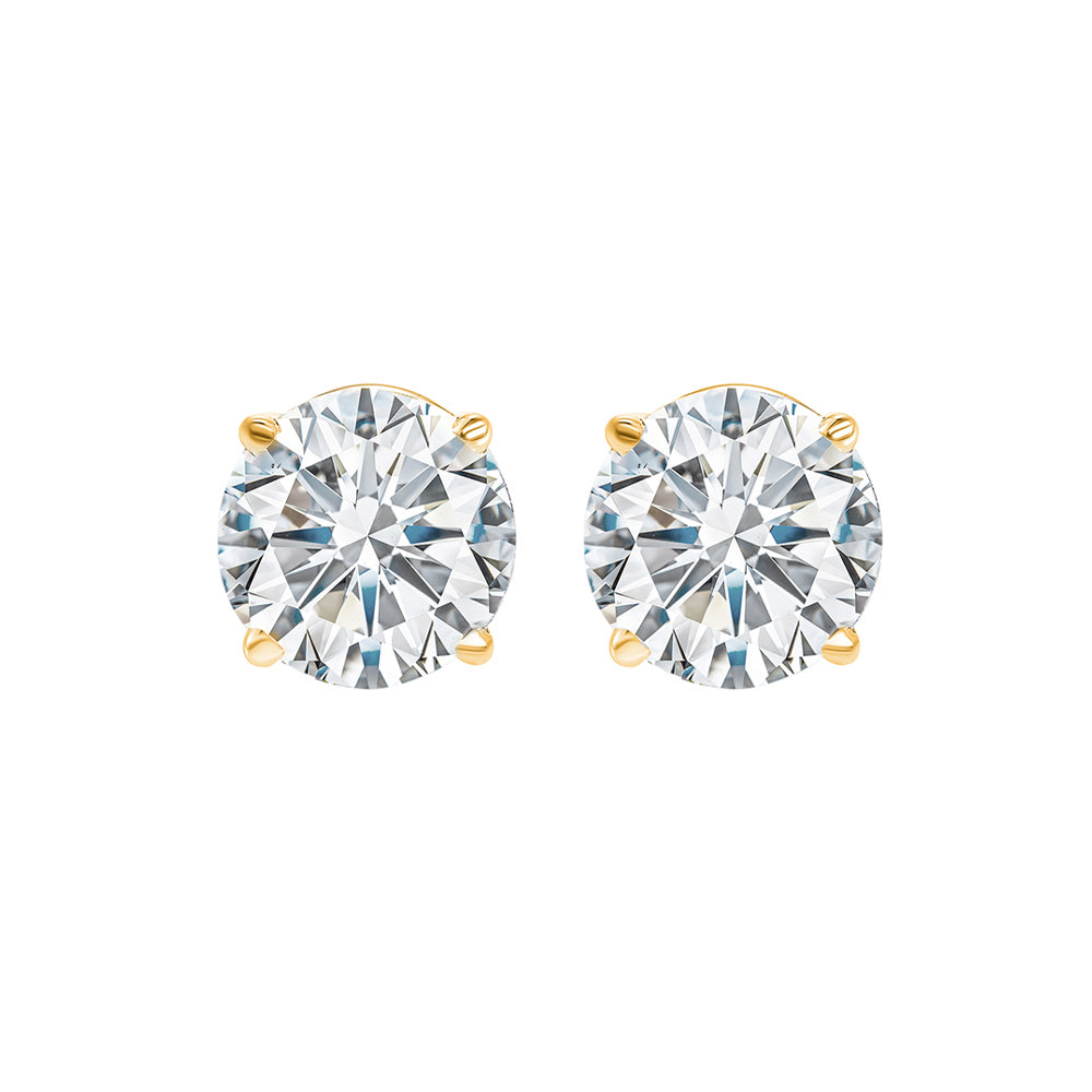 14Kt Yellow Gold Diamond 1Ctw Earring