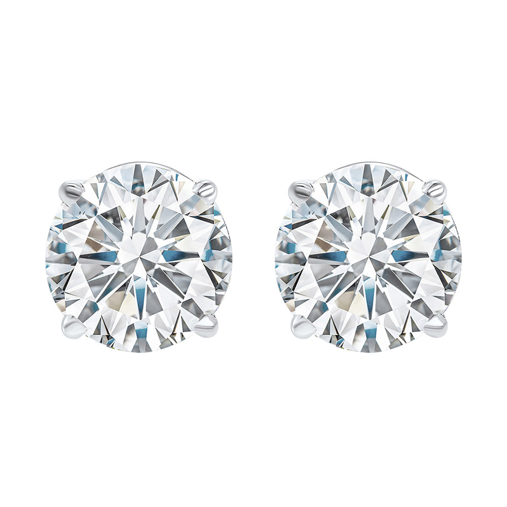 14Kt White Gold Diamond 3Ctw Earring