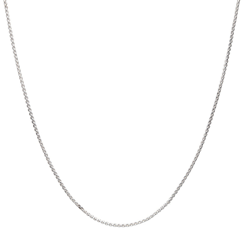 2.6mm 925 Italy Silver Polished Finish Box Chain Necklace with Flat Lobster Clasp