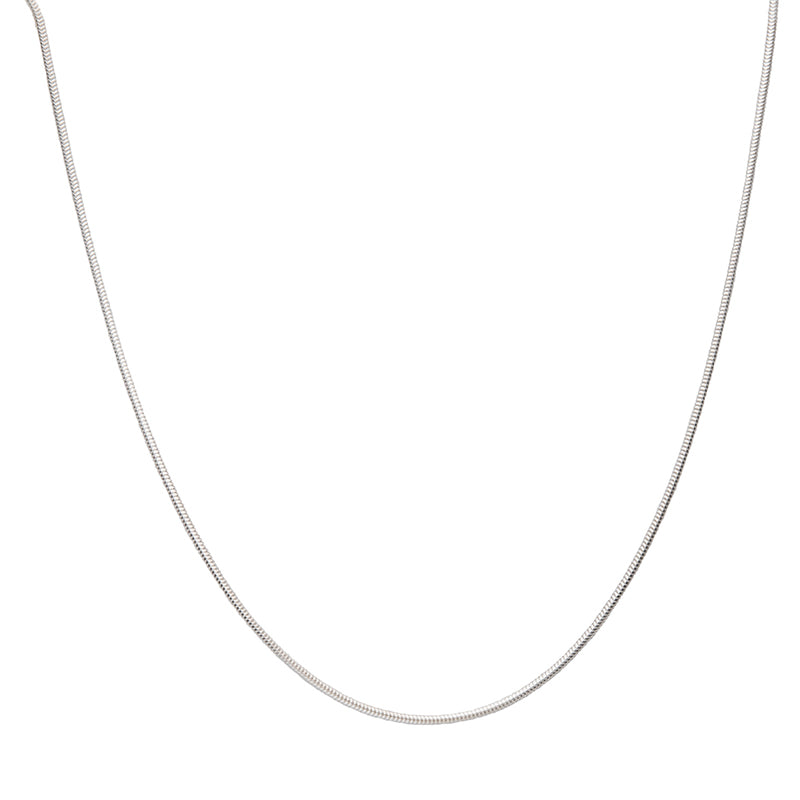 1.5mm 925 Italy Silver Polished Finish Snake Chain Necklace with Flat Lobster Clasp