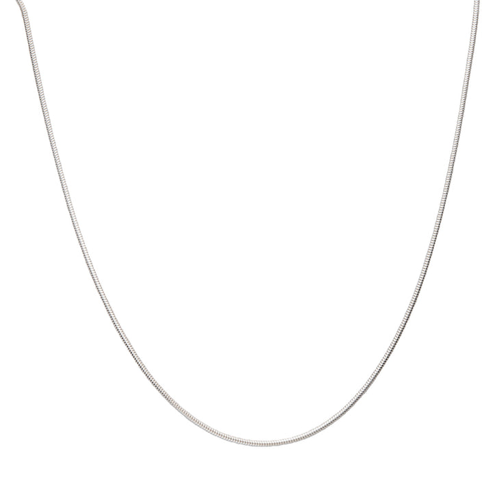 1.5mm 925 Italy Silver Polished Finish Snake Chain Necklace with Flat Lobster Clasp