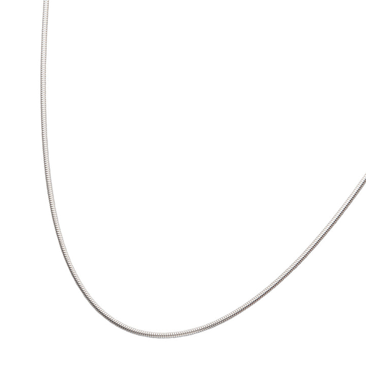 1.5mm 925 Italy Silver Polished Finish Snake Chain Necklace with Flat Lobster Clasp