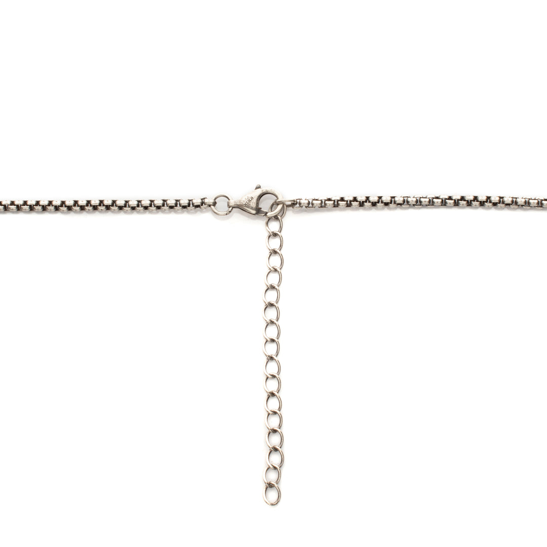 925 Sterling Silver Oxidized Compass Pendant with Black Spinel Gold IP Bail