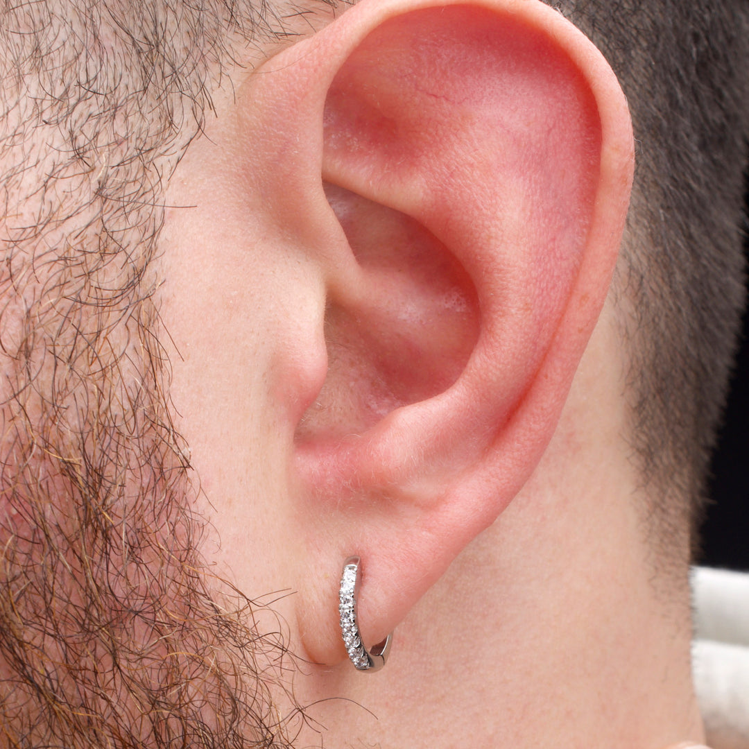 Stainless Steel Plain Huggie Earrings