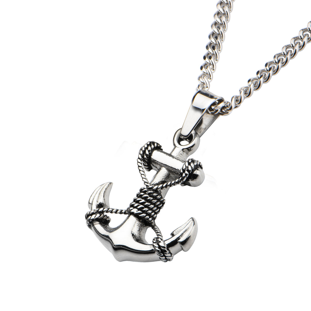 Stainless Steel Anchor Pendant with Chain