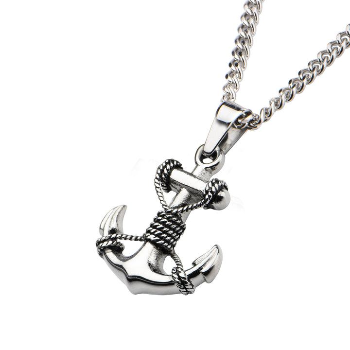 Stainless Steel Anchor Pendant with Chain