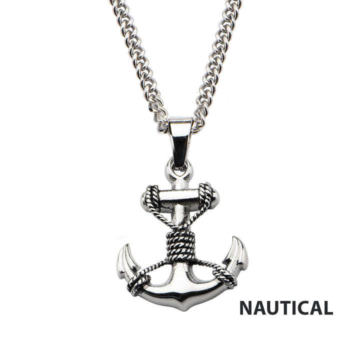 Stainless Steel Anchor Pendant with Chain