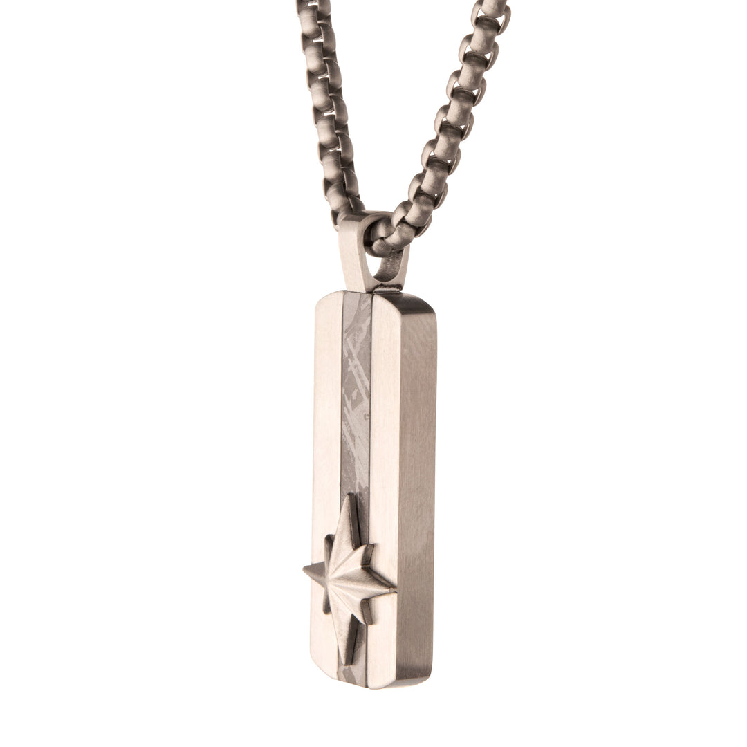 Supernova - Meteorite Inlay Dog Tag Pendant