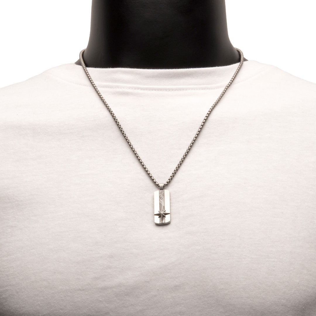 Supernova - Meteorite Inlay Dog Tag Pendant