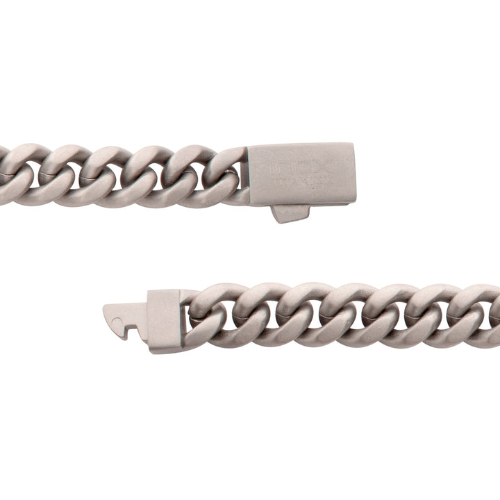 8mm Titanium Flat Clasp Miami Cuban Bracelet