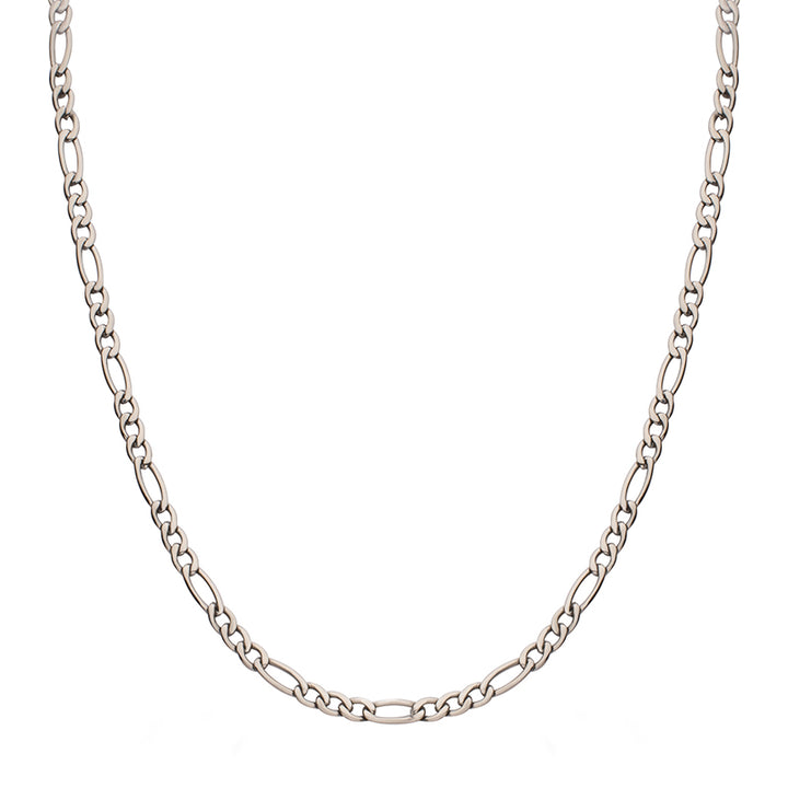 4.7mm Titanium Figaro Chain Necklace with Lobster Clasp