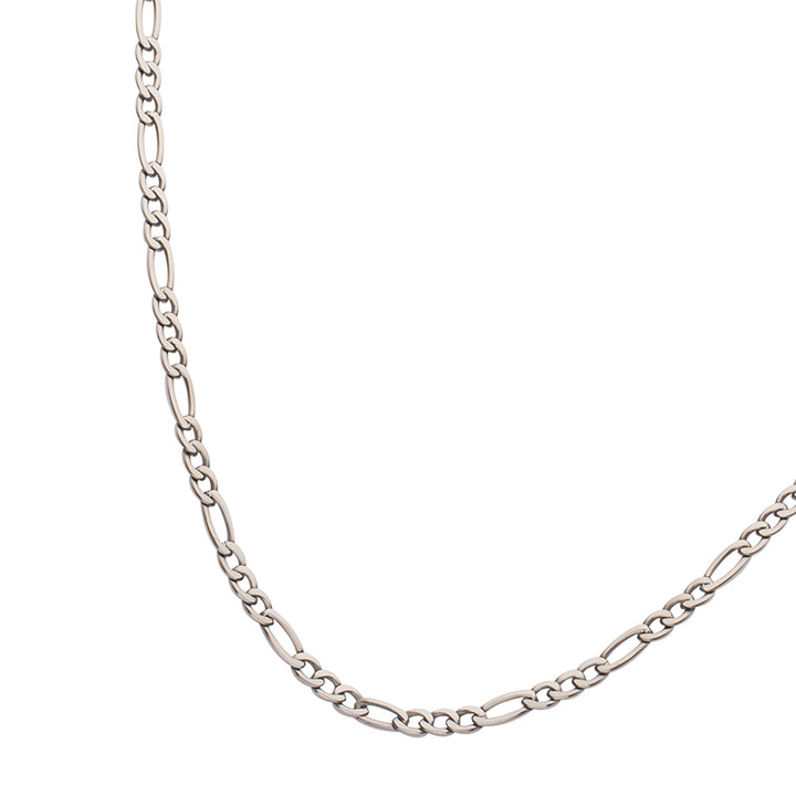 4.7mm Titanium Figaro Chain Necklace