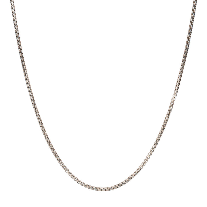 3mm Titanium Box Chain Necklace with Lobster Clasp