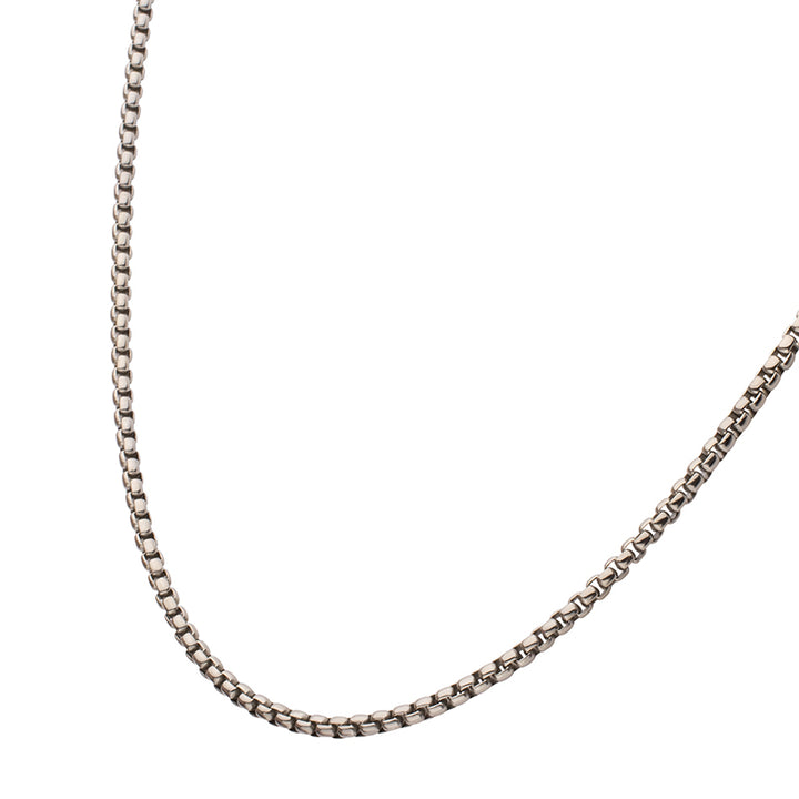 3mm Titanium Box Chain Necklace with Lobster Clasp