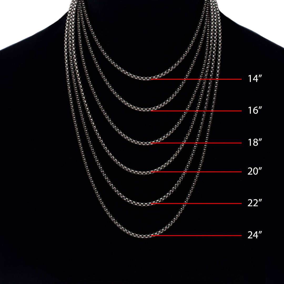 3mm Titanium Box Chain Necklace