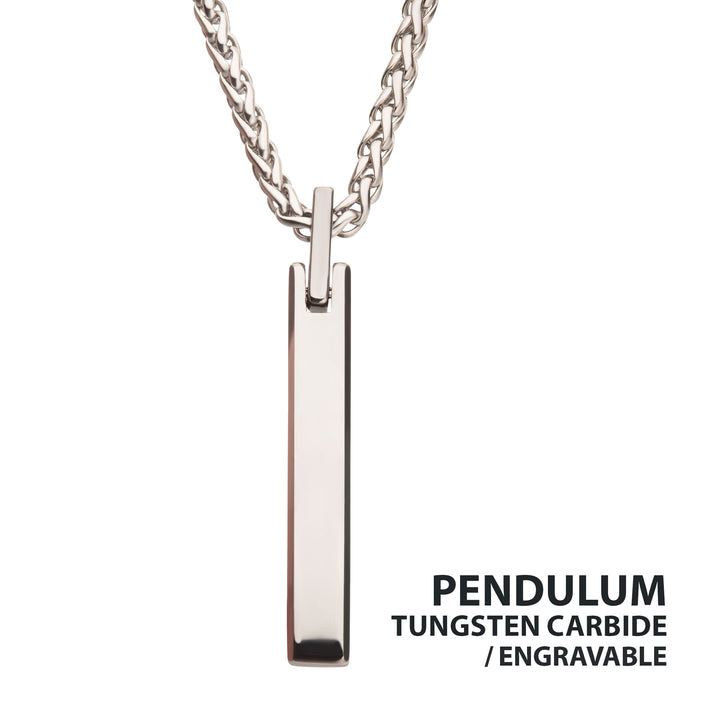 Tungsten Carbide Monolith Engravable Pendant