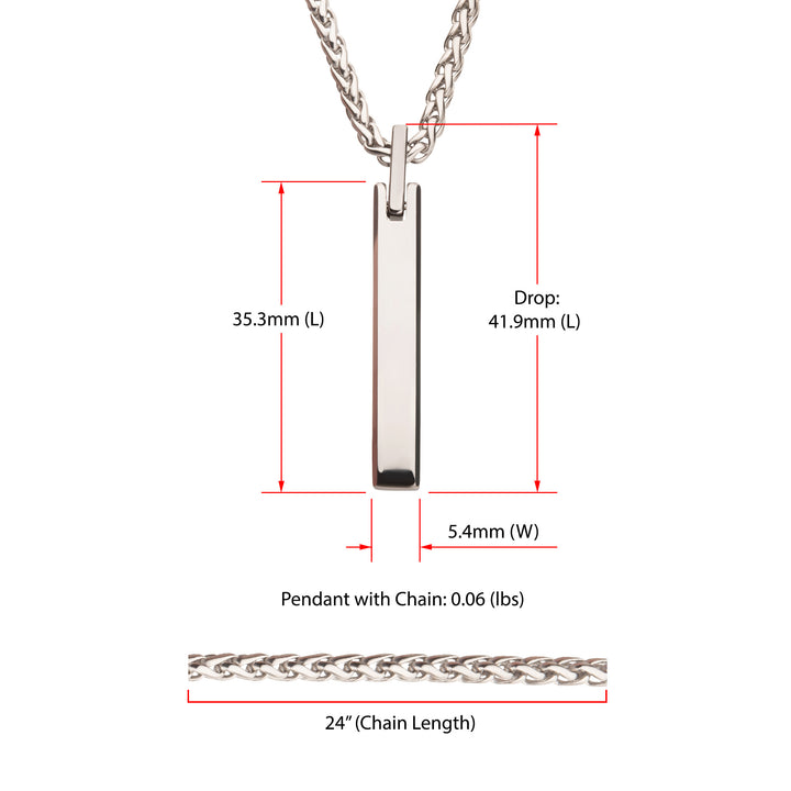 Tungsten Carbide Monolith Engravable Pendant