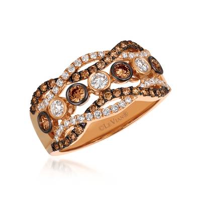 14K R/G RING 0.98 DIA