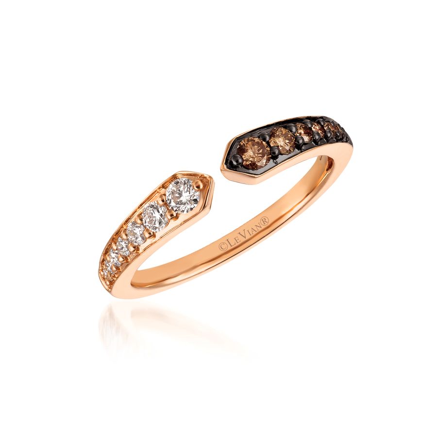 14K STRAWBERRY GOLD DIAMOND  RING